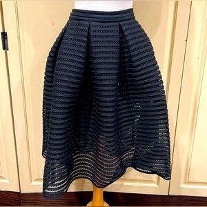 maje mesh pleated juliet skirt, black size 1 (US Small)